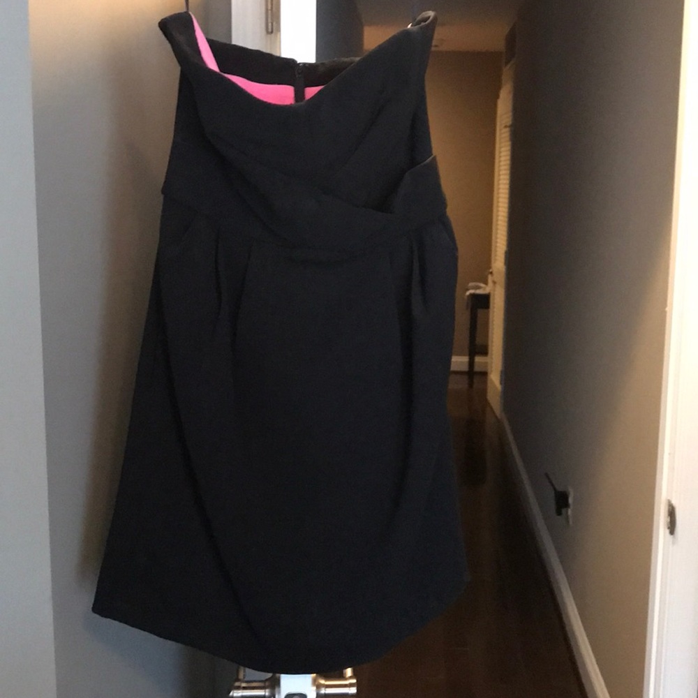 Black strapless dress